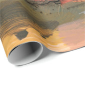 Abstrakte Landschaft. Schöne Kunst. Handfarbe Geschenkpapier (Rolleneckpunkt)