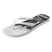 abstrakte Landschaft Schwarz/Weiß Badesandalen (Schrägansicht)