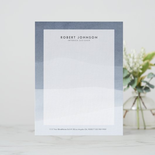 Abstrakte Landschaft Soft Ruhe Grau Tone Briefbogen (Stehend Vorderseite)