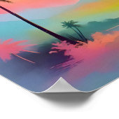 Abstrakte Landschaft Strand Himmel Landschaft Art Poster (Ecke)