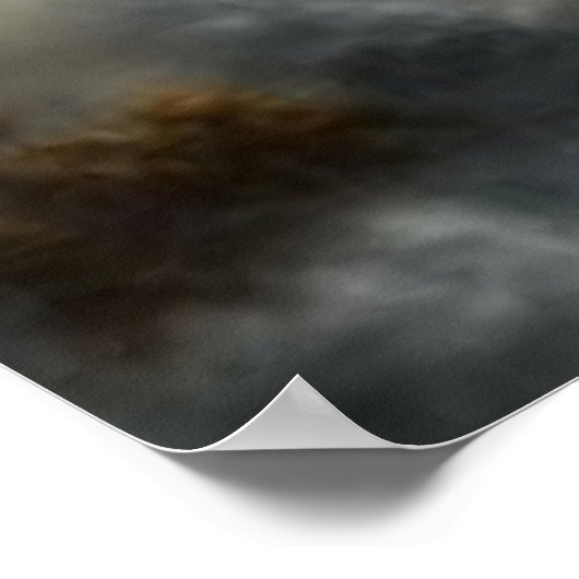 Abstrakte Landschaft stürzen über die Golden Gate Poster (Ecke)