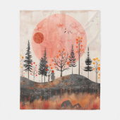 Abstrakte Landschaft von Boho (13) Fleecedecke (Vorderseite)