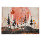 Abstrakte Landschaft von Boho (13) Große Geschenktüte (Rückseite)