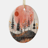 Abstrakte Landschaft von Boho (13) Keramik Ornament (Rechts)