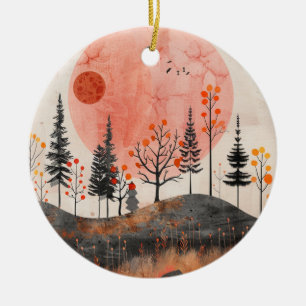 Abstrakte Landschaft von Boho (13) Keramik Ornament