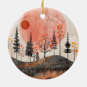 Abstrakte Landschaft von Boho (13) Keramik Ornament (Hinten)