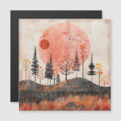 Abstrakte Landschaft von Boho (13) Magnetkarte (Vorne/Hinten)