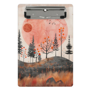 Abstrakte Landschaft von Boho (13) Mini Klemmbrett