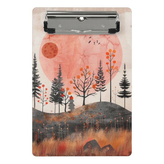 Abstrakte Landschaft von Boho (13) Mini Klemmbrett (Vorderseite)
