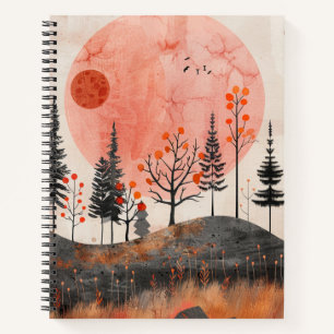Abstrakte Landschaft von Boho (13) Notizblock