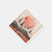 Abstrakte Landschaft von Boho (13) Serviette (Ecke)