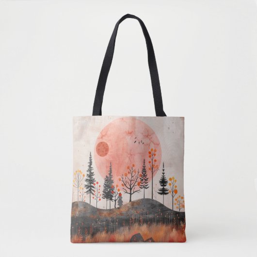Abstrakte Landschaft von Boho (13) Tasche (Vorderseite)