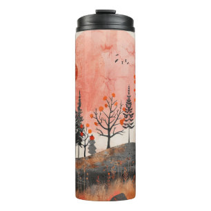 Abstrakte Landschaft von Boho (13) Thermosbecher