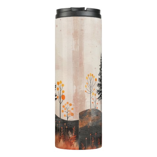 Abstrakte Landschaft von Boho (13) Thermosbecher (Rückseite)