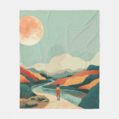 Abstrakte Landschaft von Boho (14) Fleecedecke (Vorderseite)