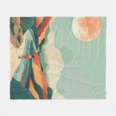 Abstrakte Landschaft von Boho (14) Fleecedecke (Vorderseite (Horizontal))