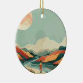 Abstrakte Landschaft von Boho (14) Keramik Ornament (Rechts)