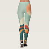 Abstrakte Landschaft von Boho (14) Leggings (Rückseite)