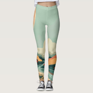 Abstrakte Landschaft von Boho (14) Leggings