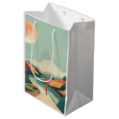 Abstrakte Landschaft von Boho (14) Mittlere Geschenktüte (Vorderseite Schrägansicht)