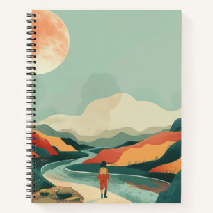 Abstrakte Landschaft von Boho (14) Notizblock