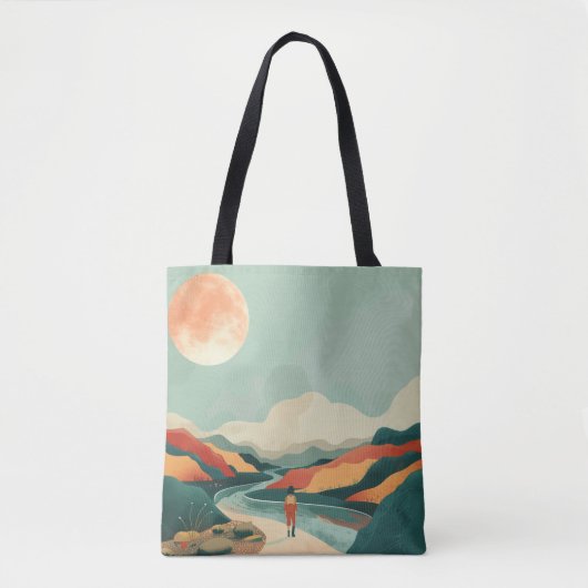 Abstrakte Landschaft von Boho (14) Tasche (Vorderseite)