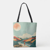 Abstrakte Landschaft von Boho (14) Tasche (Rückseite)