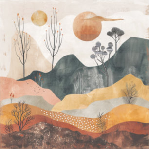 Abstrakte Landschaft von Boho (15) Aufkleber