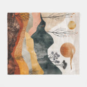 Abstrakte Landschaft von Boho (15) Fleecedecke (Vorderseite (Horizontal))
