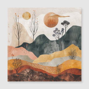Abstrakte Landschaft von Boho (15) Magnetkarte