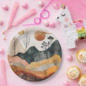 Abstrakte Landschaft von Boho (15) Pappteller (Party)