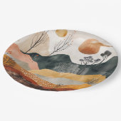 Abstrakte Landschaft von Boho (15) Pappteller (Schrägansicht)