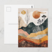 Abstrakte Landschaft von Boho (15) Postkarte (Vorne/Hinten)