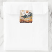 Abstrakte Landschaft von Boho (15) Quadratischer Aufkleber (Tasche)