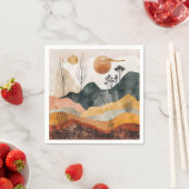 Abstrakte Landschaft von Boho (15) Serviette (Beispiel)