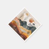 Abstrakte Landschaft von Boho (15) Serviette (Ecke)