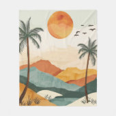 Abstrakte Landschaft von Boho (16) Fleecedecke (Vorderseite)