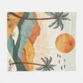 Abstrakte Landschaft von Boho (16) Fleecedecke (Vorderseite (Horizontal))