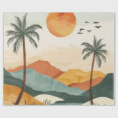 Abstrakte Landschaft von Boho (16) Geschenkpapier (Flach)