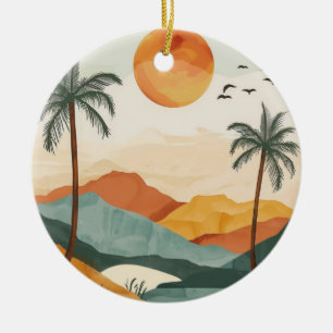 Abstrakte Landschaft von Boho (16) Keramik Ornament