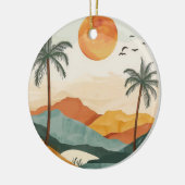 Abstrakte Landschaft von Boho (16) Keramik Ornament (Links)
