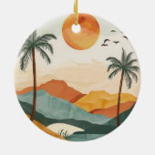 Abstrakte Landschaft von Boho (16) Keramik Ornament (Hinten)