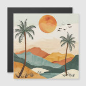 Abstrakte Landschaft von Boho (16) Magnetkarte (Vorne/Hinten)