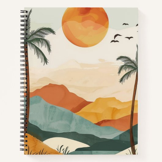 Abstrakte Landschaft von Boho (16) Notizblock (Vorderseite)