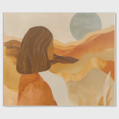 Abstrakte Landschaft von Boho (17) Geschenkpapier (Flach)