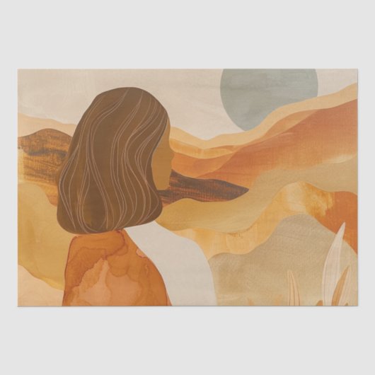 Abstrakte Landschaft von Boho (17) Seidenpapier (Vorderseite)
