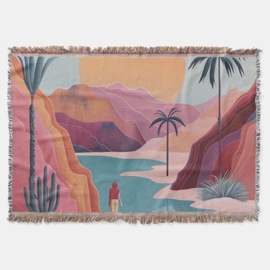Abstrakte Landschaft von Boho (18) Decke (Vorderseite)