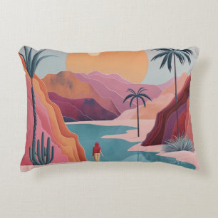 Abstrakte Landschaft von Boho (18) Dekokissen