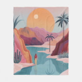 Abstrakte Landschaft von Boho (18) Fleecedecke (Vorderseite)