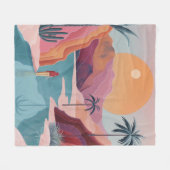 Abstrakte Landschaft von Boho (18) Fleecedecke (Vorderseite (Horizontal))
